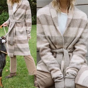 Jenni Kayne Belted Sweater Cardigan Coat Size M